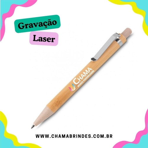 Caneta Ecológica de Bambu com Estojo-14671