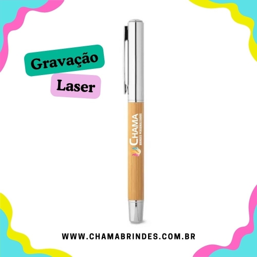 ELYSIA. Roller em aço inox 90% reciclado e bambu com tampa e escrita em azul-91776