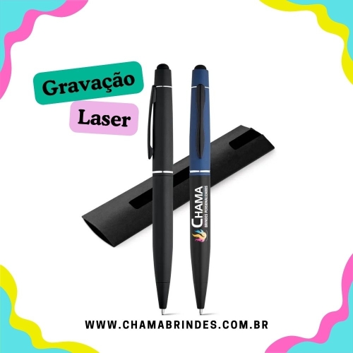 KANT. Esferográfica em alumínio com escrita em azul-81139