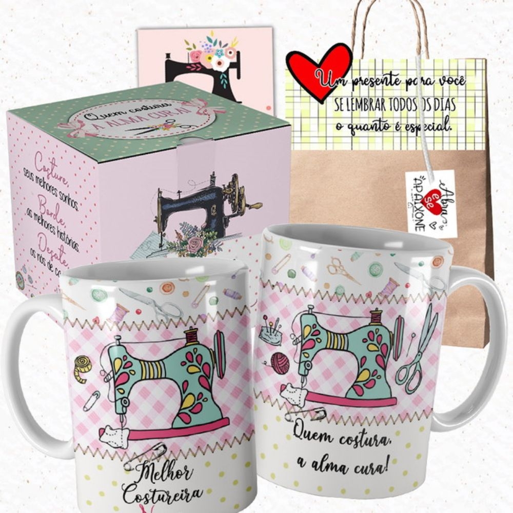 CANECA COSTUREIRA COM TAMPA E PUXADOR (HOMENAGEM)
