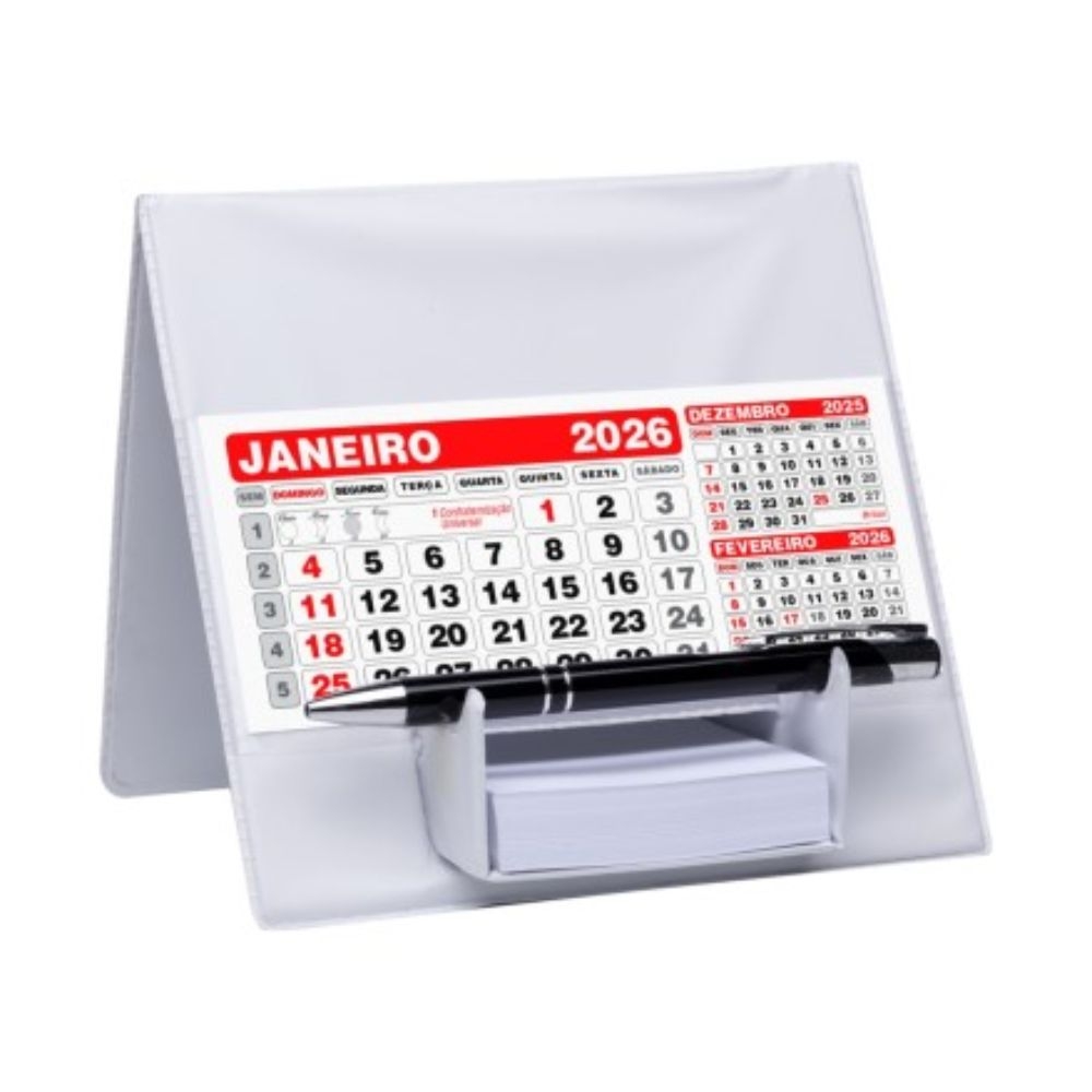 Calendário de Mesa Com Suporte para Rascunho