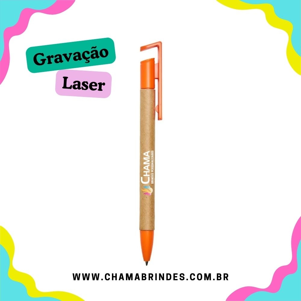 Caneta Ecológica com Suporte para Celular