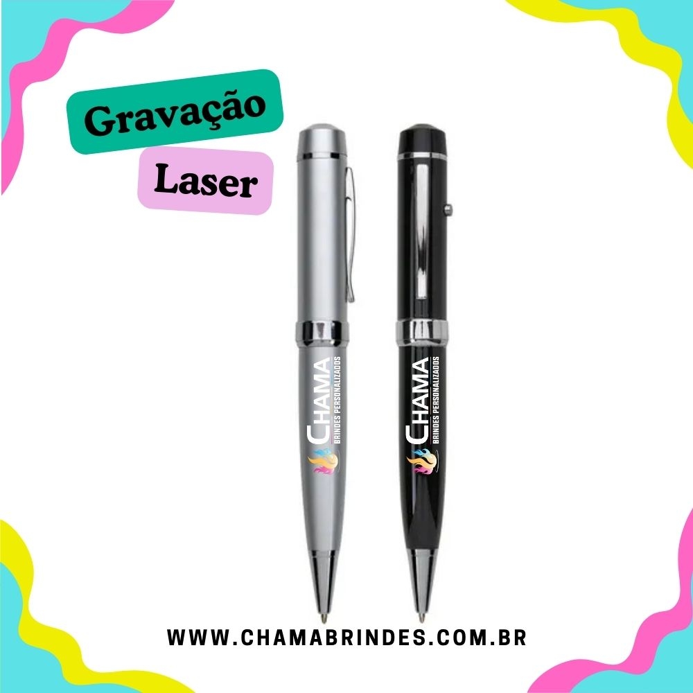 Caneta Pen Drive 4GB/8GB e Laser